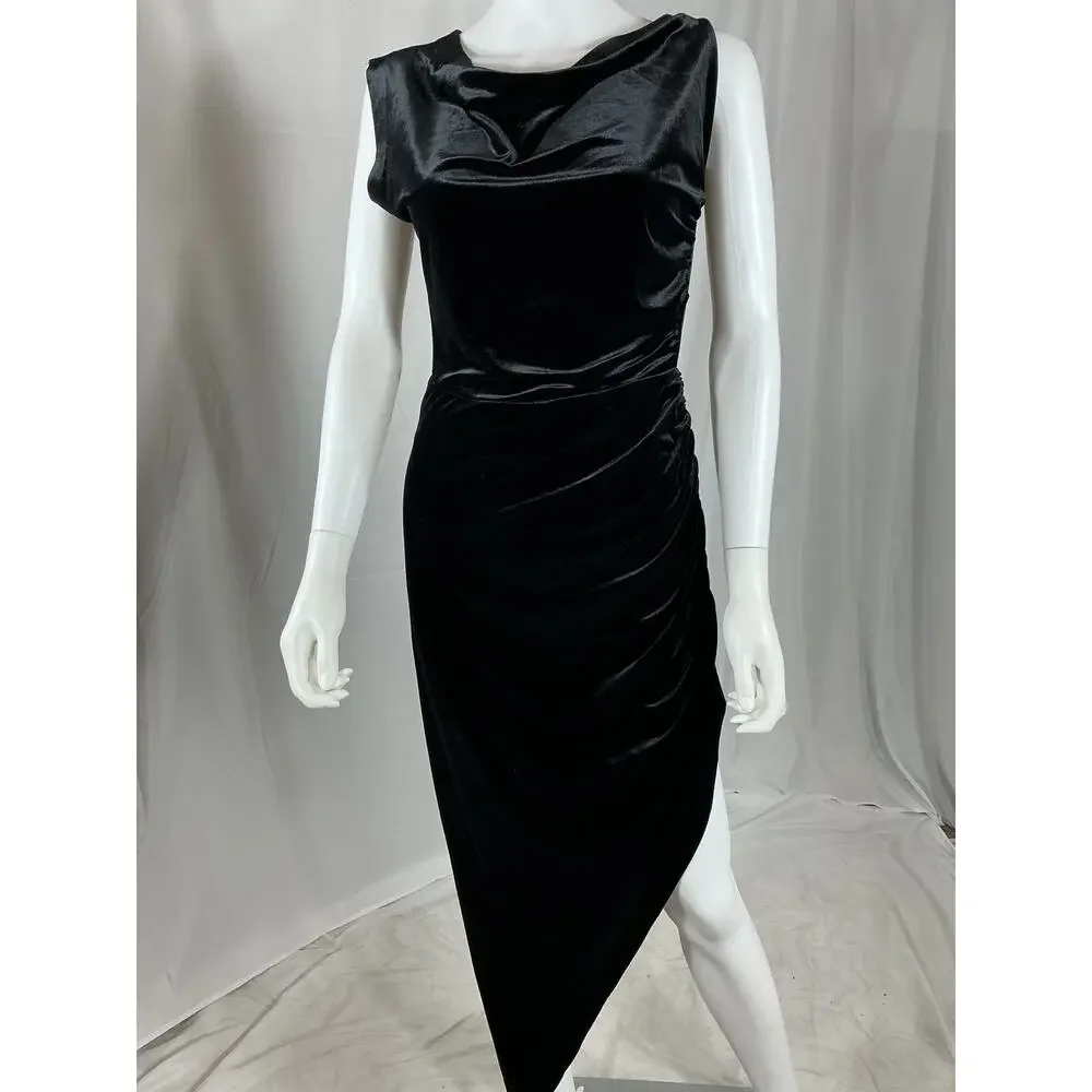 Norma Kamali Black Asymmetrical Dress - Picture 2 of 4